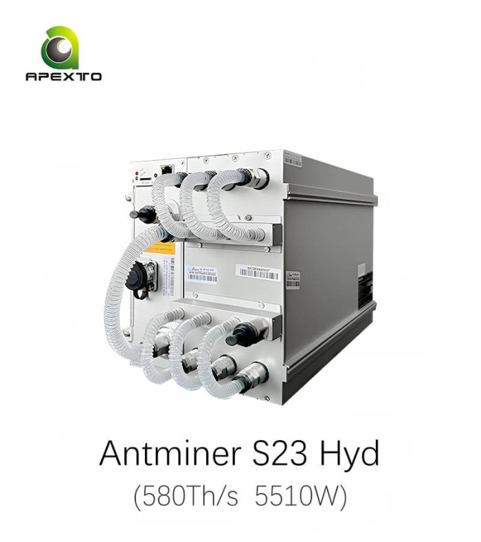 Bitmain Antminer S23 Hyd 580Th/s 5510W Bitcoin Miner Hydro Cooling - Image 1